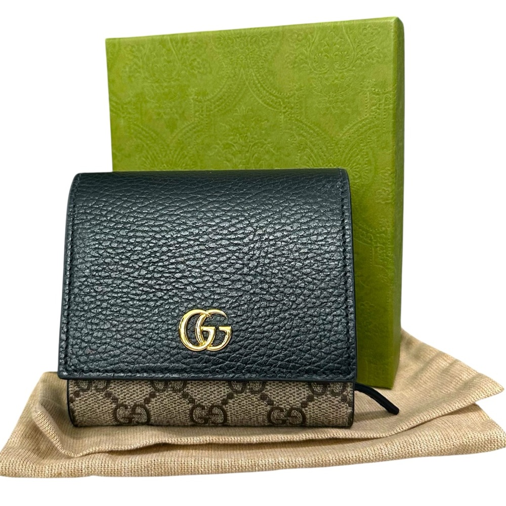 Authentic Gucci Marmont Supreme Compact Wallet